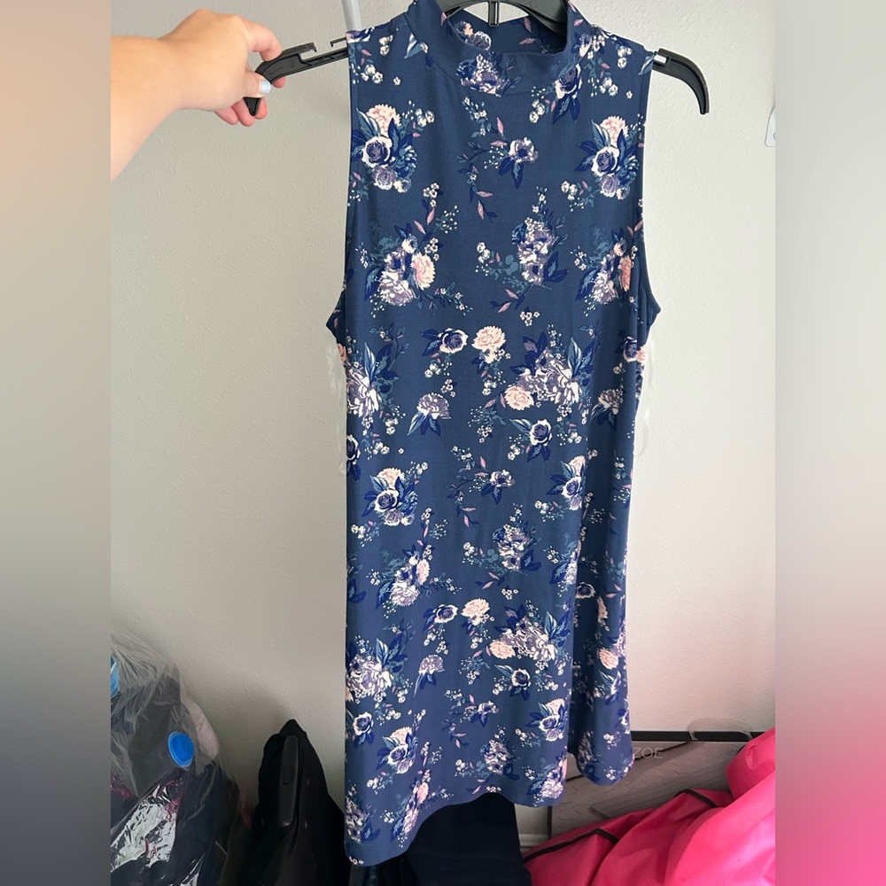 Blue floral dress